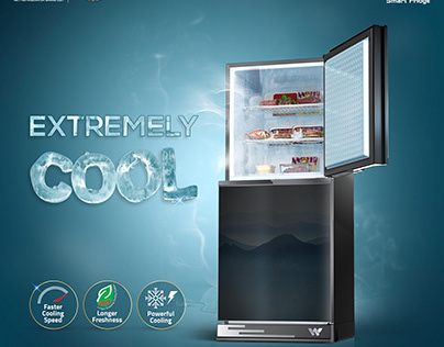 Technician repairing refrigerator